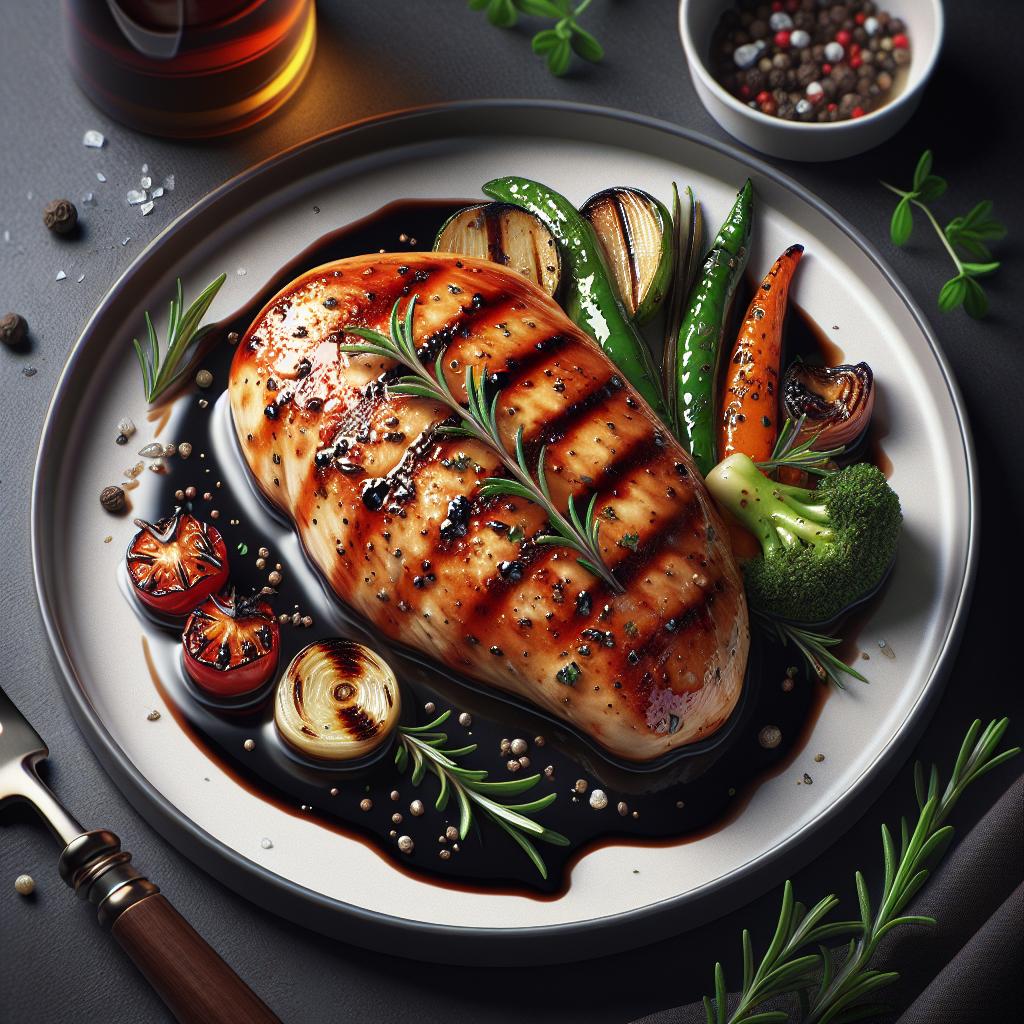 Pecho de pollo al vinagre balsámico
