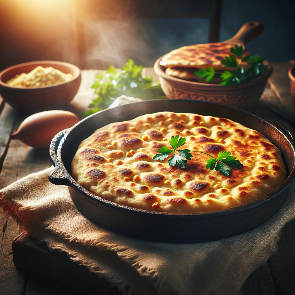 Piadina de harina de garbanzos