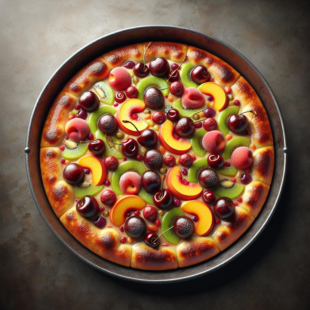 Pizza dulce de frutas
