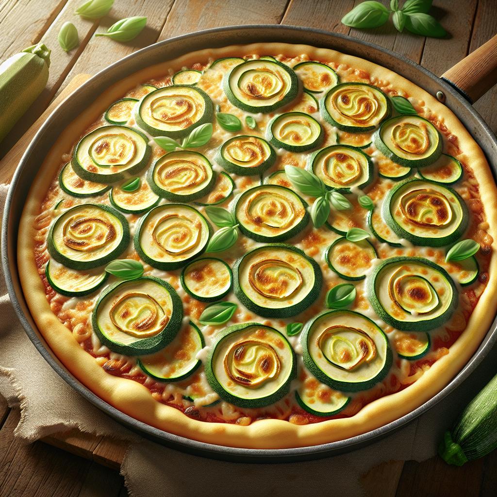 Pizza rústica con calabacines