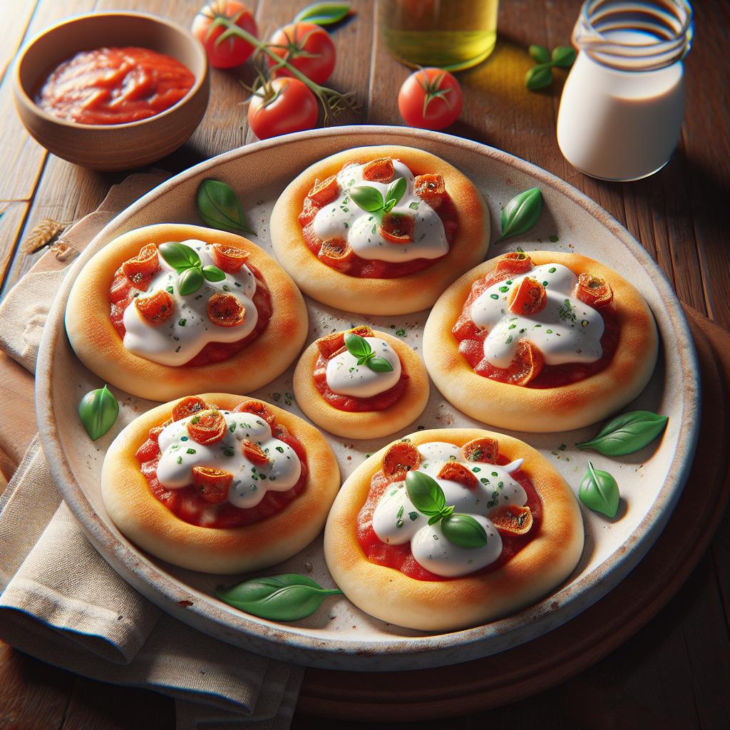 Pizzette de yogur sin levadura