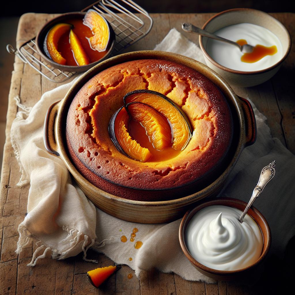 Plumcake de calabaza, yogur y caramelo salado
