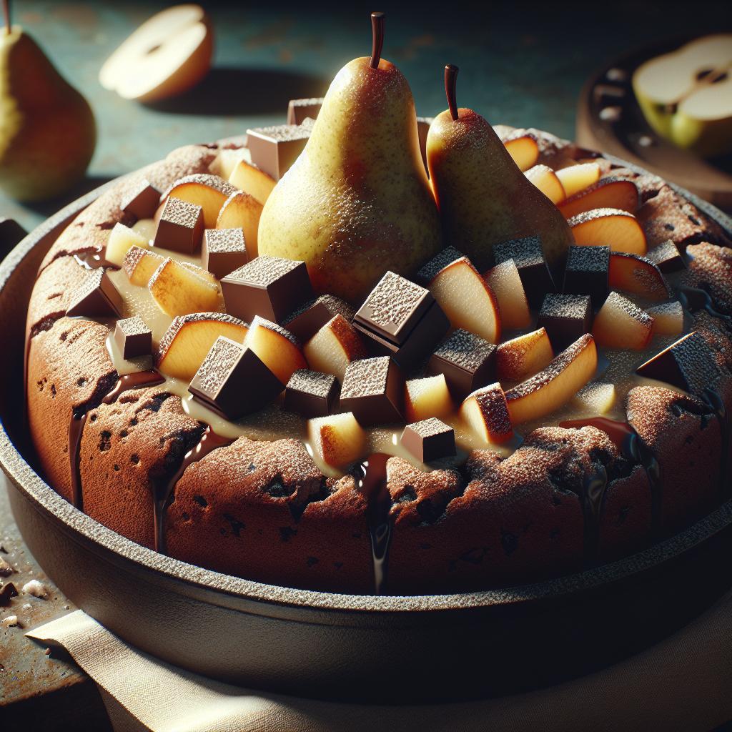 Plumcake de chocolate y peras