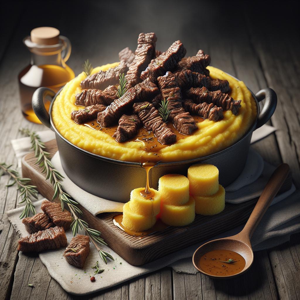 Polenta y bruscitt