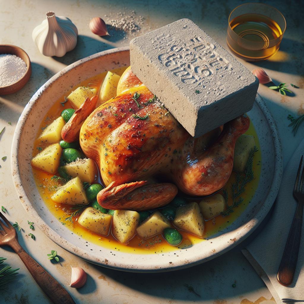 Pollo al ladrillo