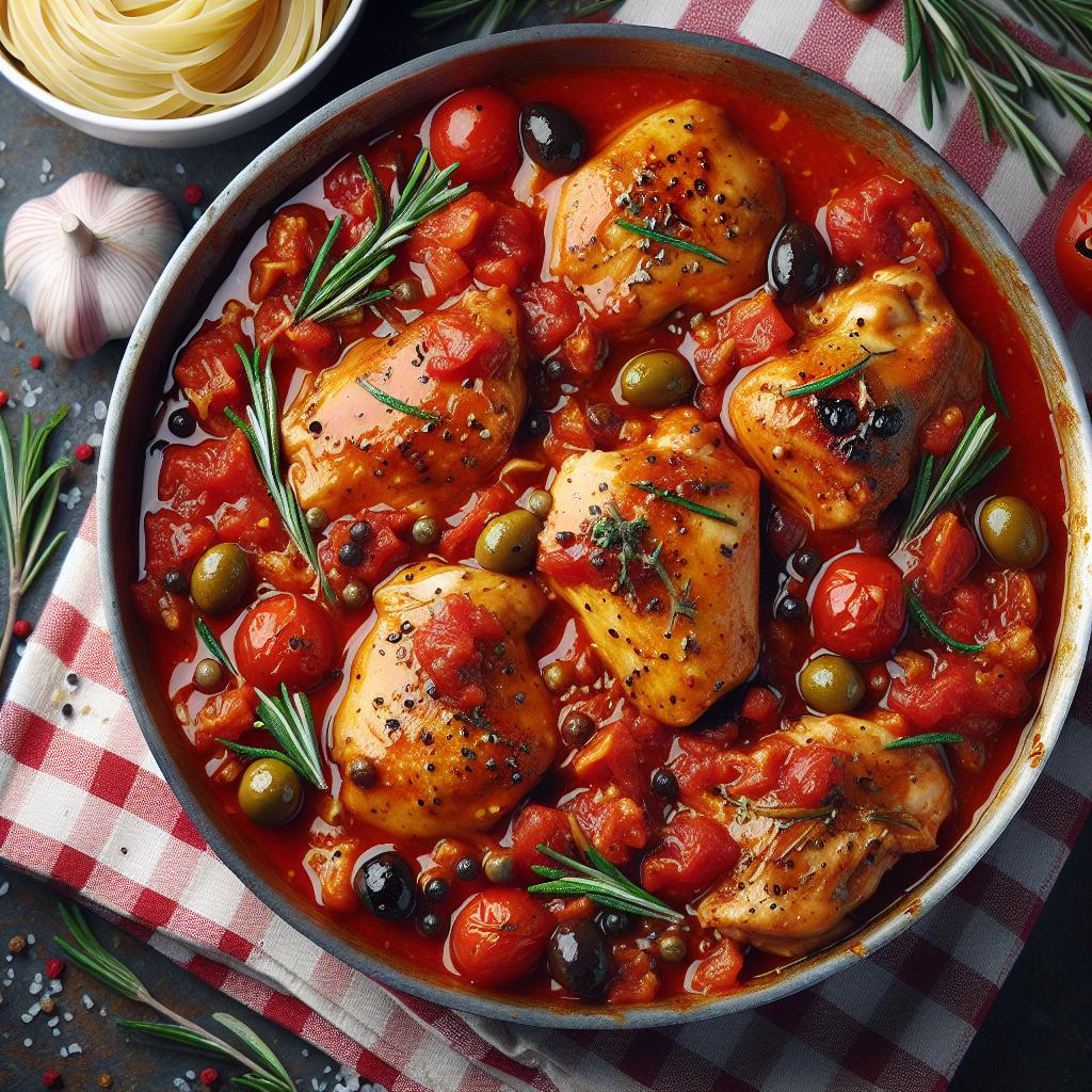 Pollo a la cazadora