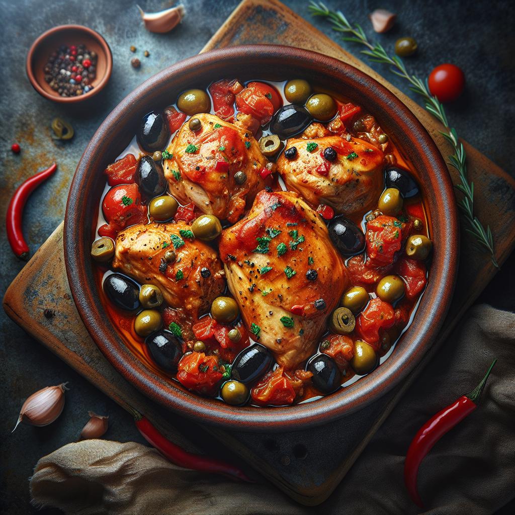 Pollo a la mediterránea