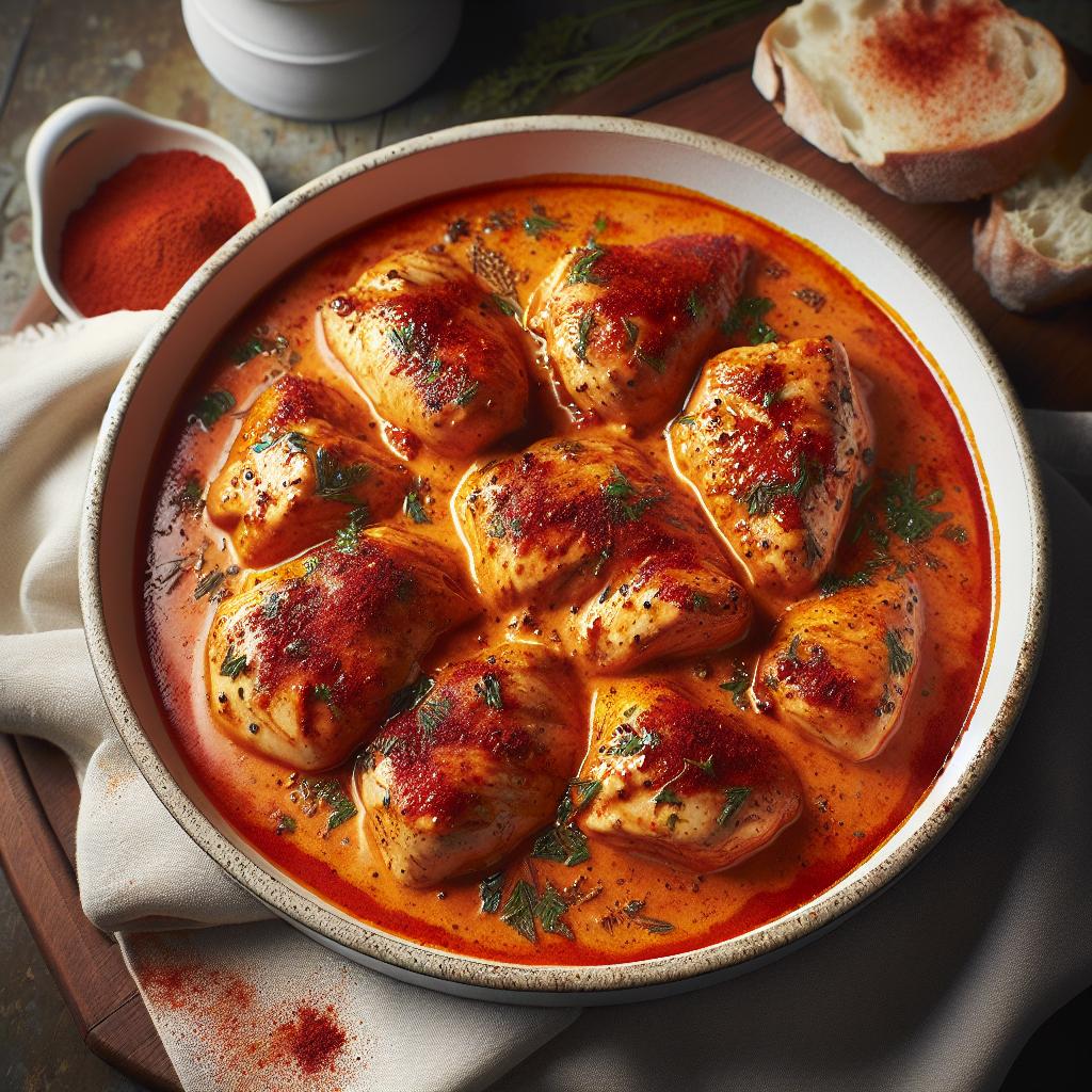 Pollo a la paprika