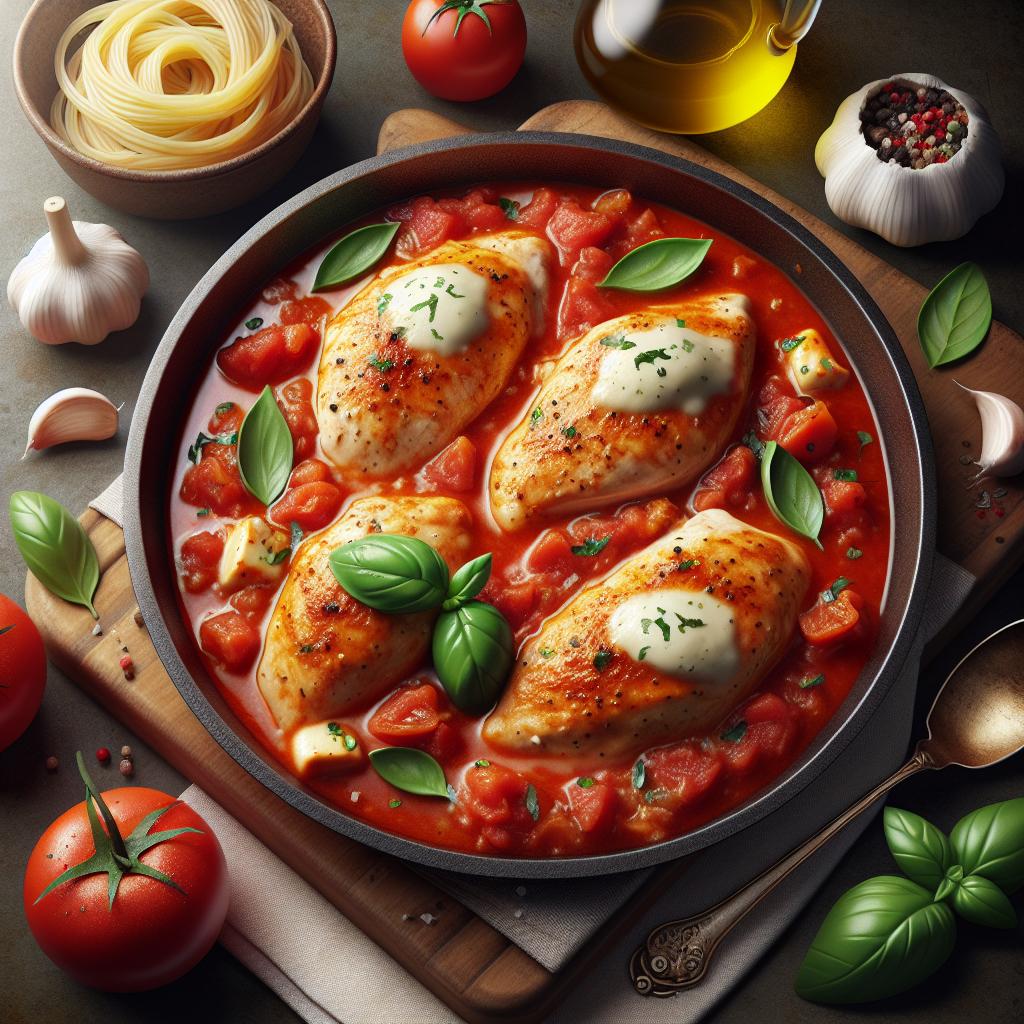 Pollo a la pizzaiola
