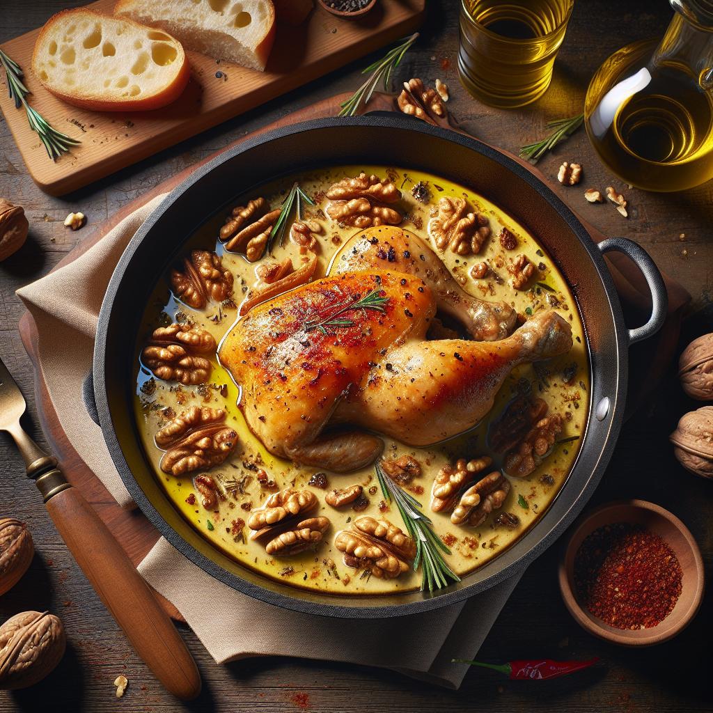 Pollo con nueces