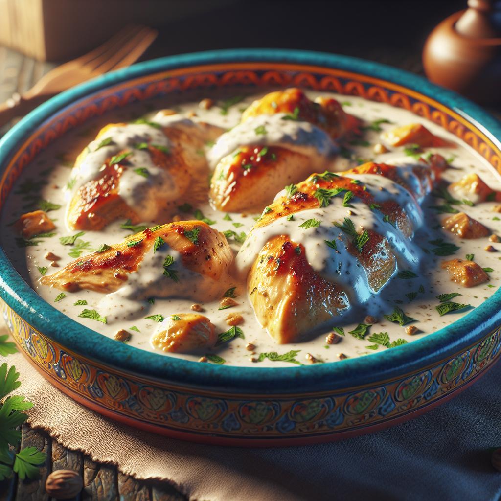 Pollo al yogur