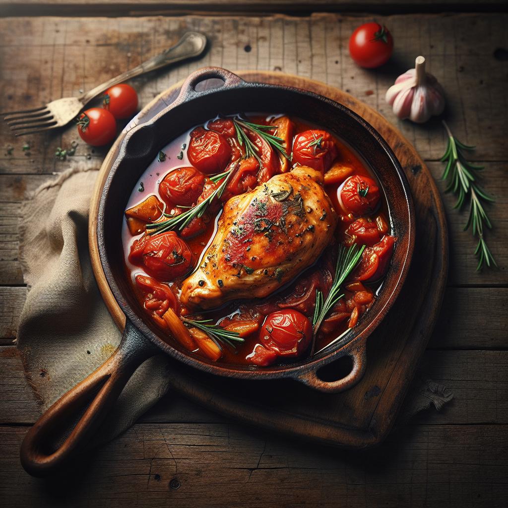 Pollo en potacchio