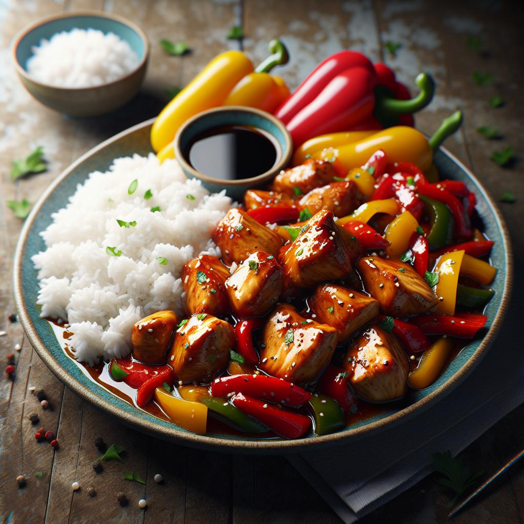 Pollo en salsa agridulce