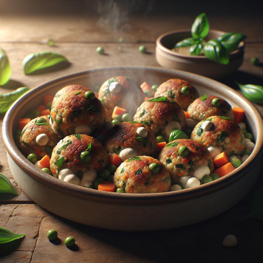 Albóndigas de espelta, ricotta y verduras
