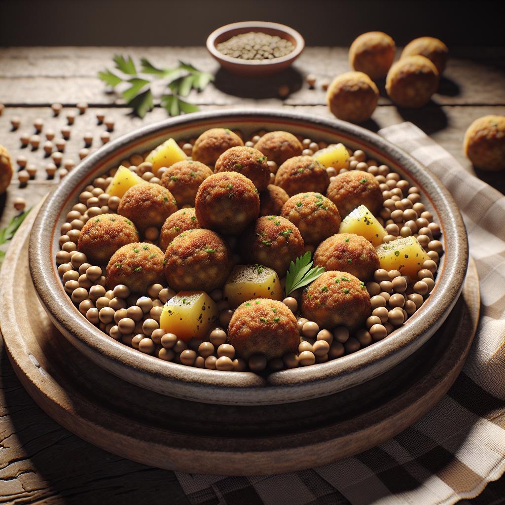 Albóndigas de lentejas y patatas