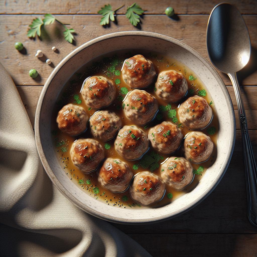 Albóndigas de cerdo en caldo