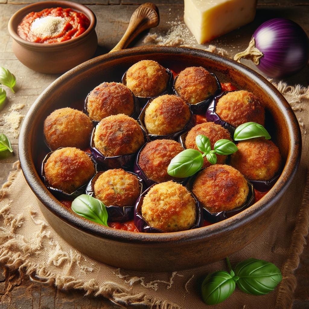 Albóndigas de berenjena fritas
