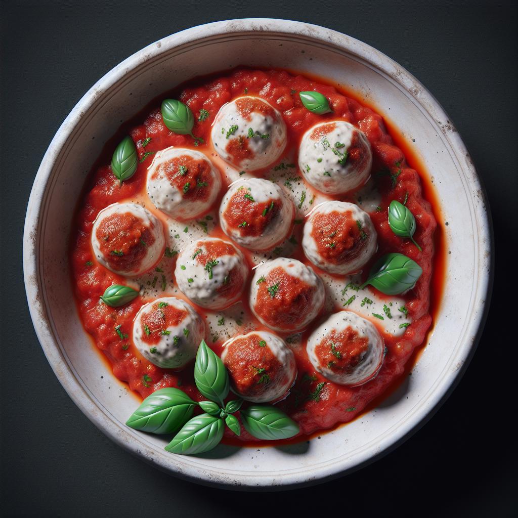 Albóndigas de ricotta con salsa