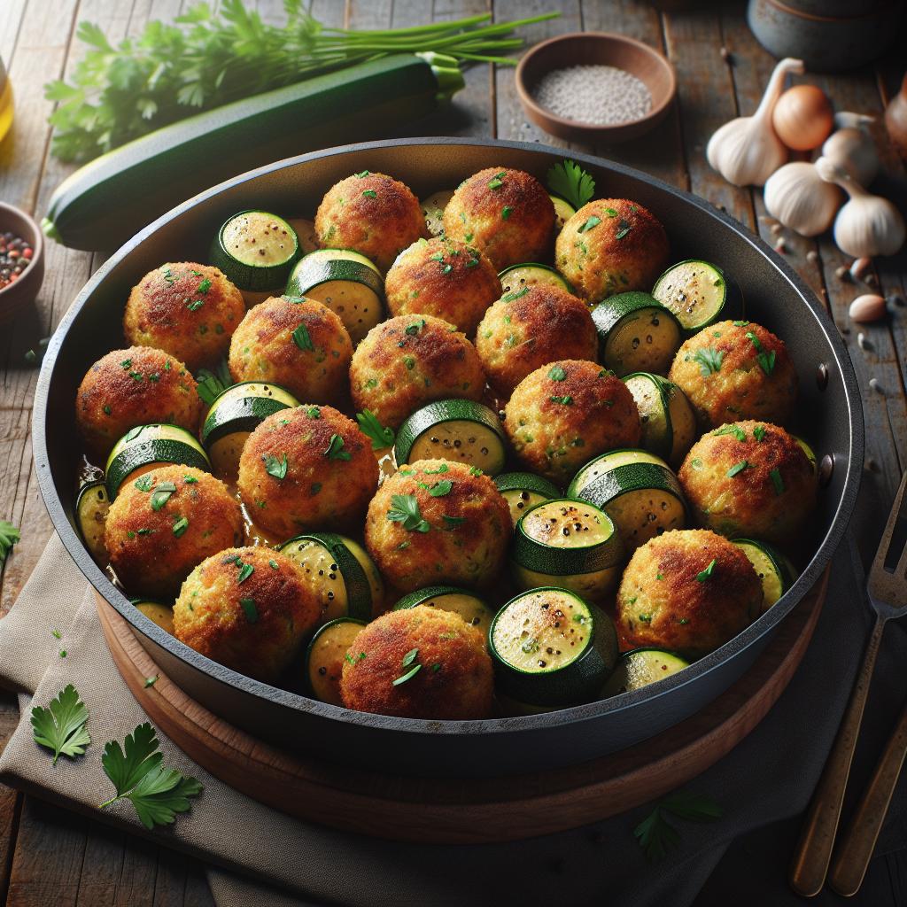 Albóndigas de arroz y calabacín