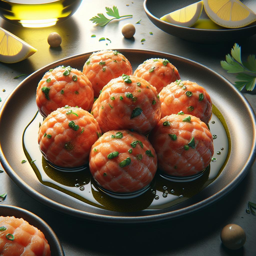 Albóndigas de salmón ahumado