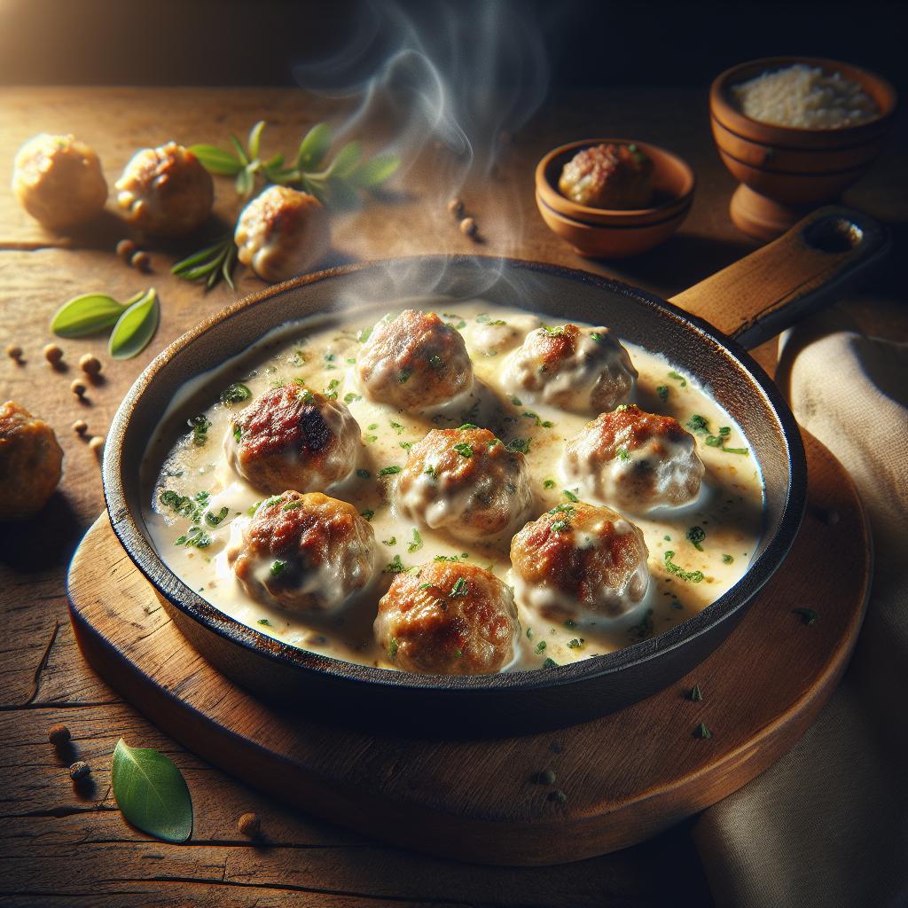 Albóndigas en blanco