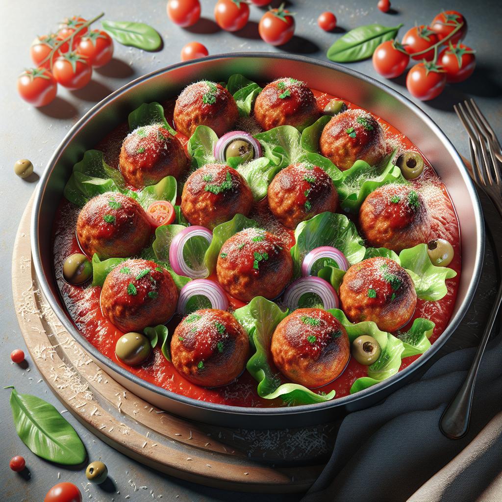 Albóndigas en ensalada