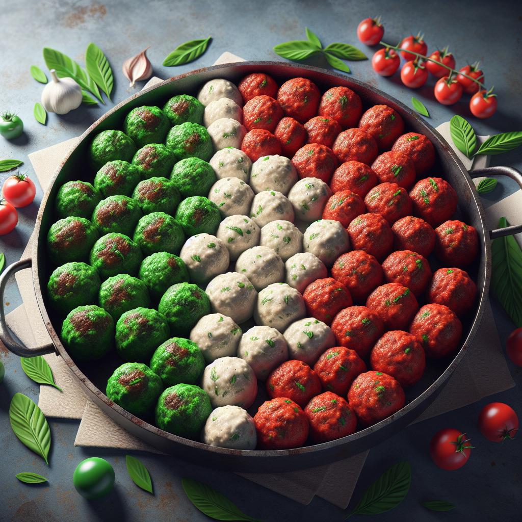 Albóndigas tricolores