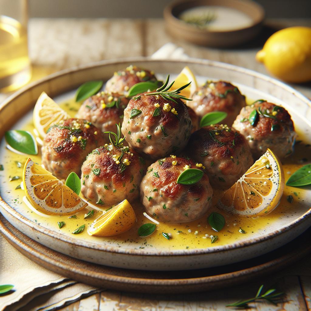 Albóndigas de ternera al limón y mejorana