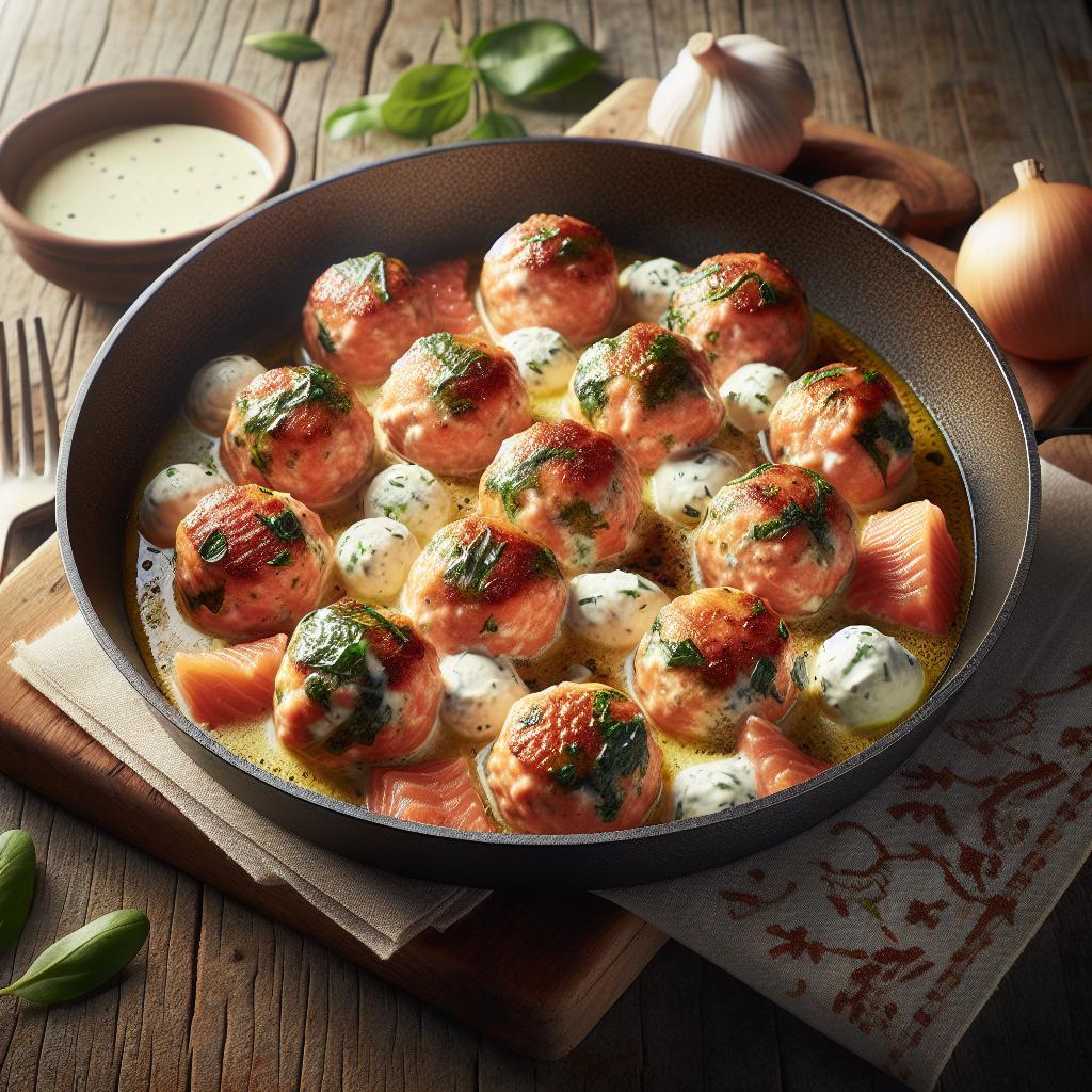 Albóndigas de salmón y ricotta