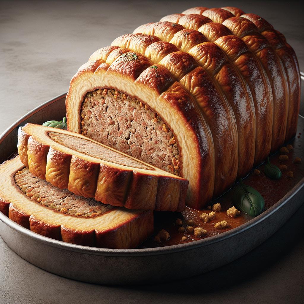 Pastel de carne en corteza de pan