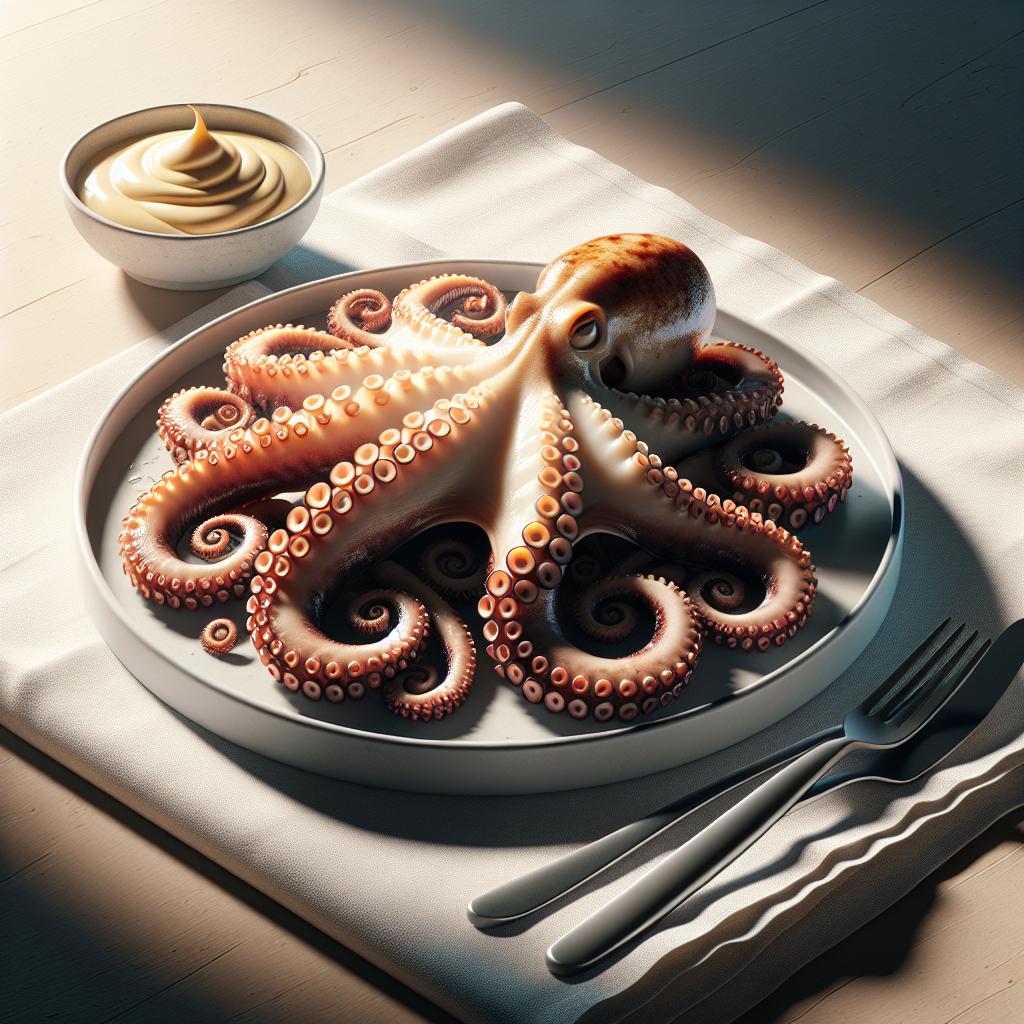 Pulpo a la plancha y su mayonesa