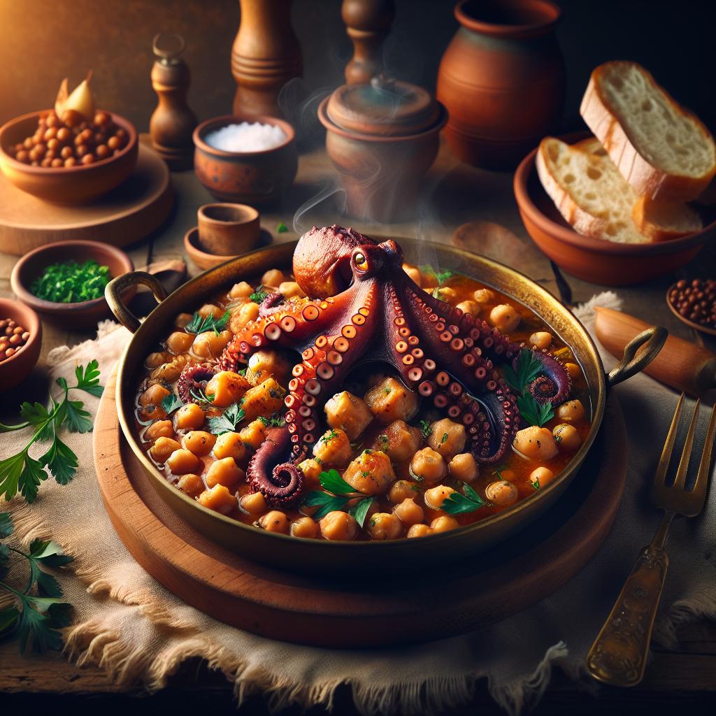 Pulpo y garbanzos