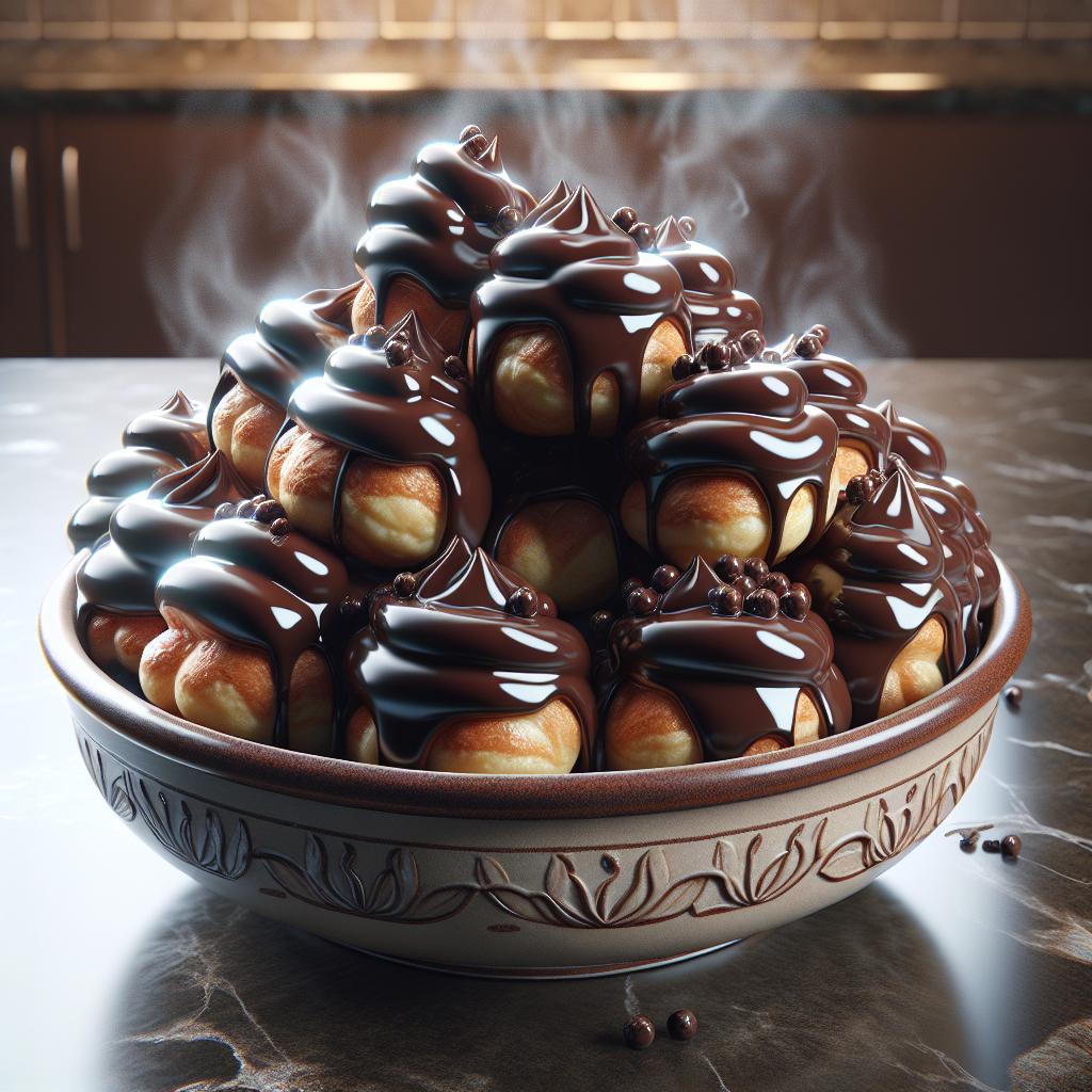 Profiteroles al chocolate