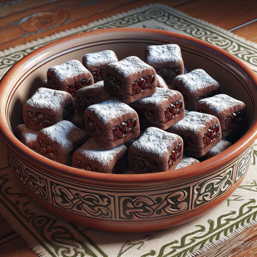 चॉकलेट और अदरक के चौकोर