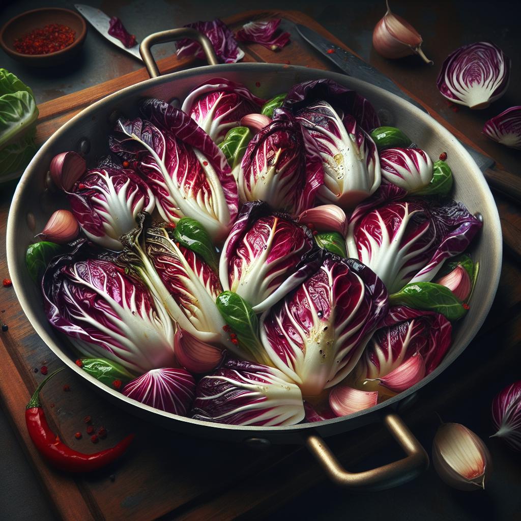 Radicchio en sartén
