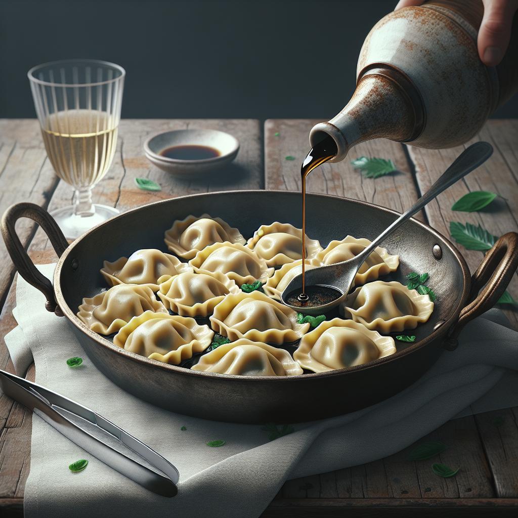 Ravioli al vapor con salsa de soja