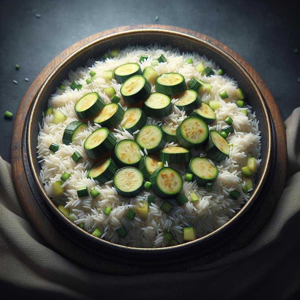 Arroz basmati con calabacines
