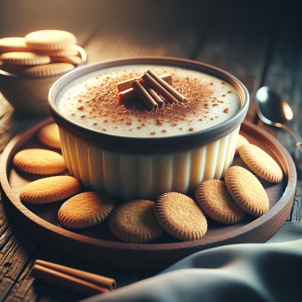 Arroz con leche y galletas