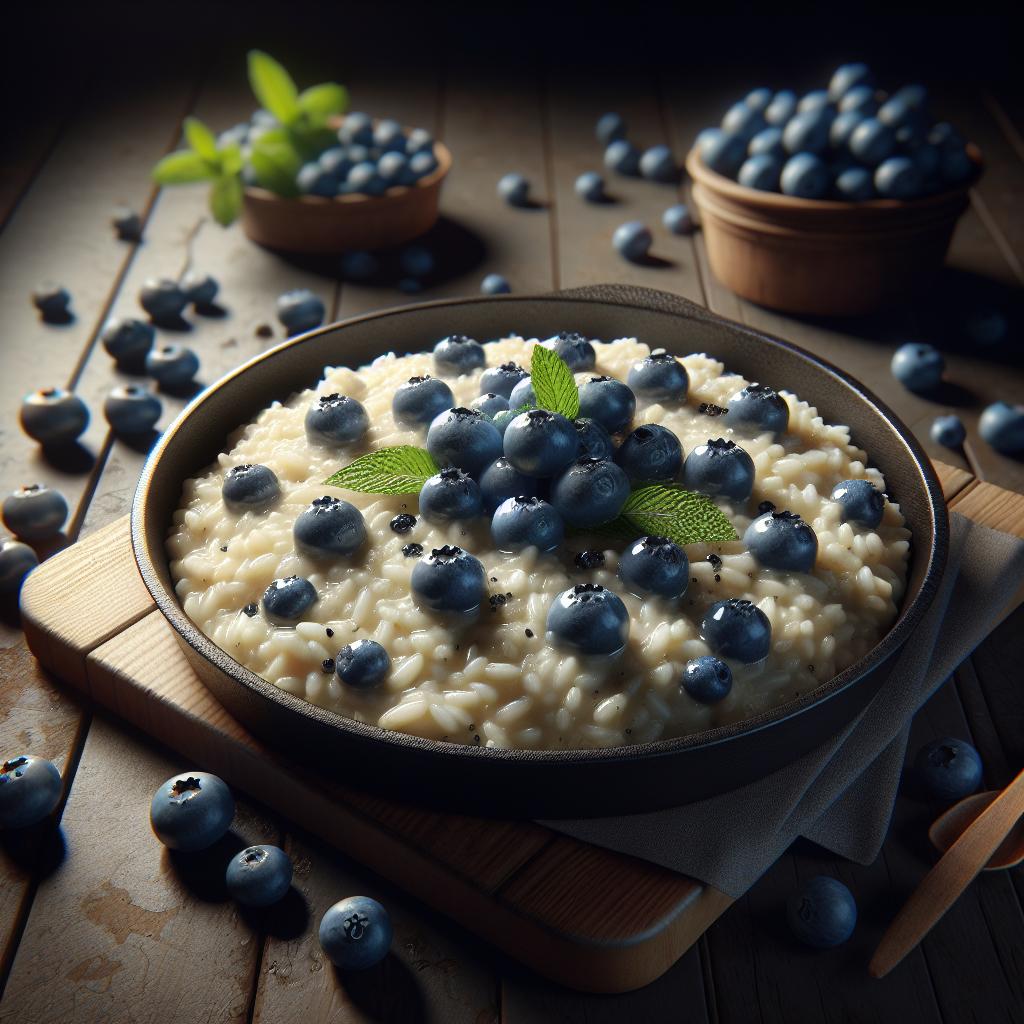 Risotto con arándanos