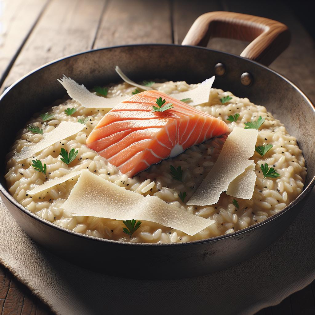 Risotto al salmón