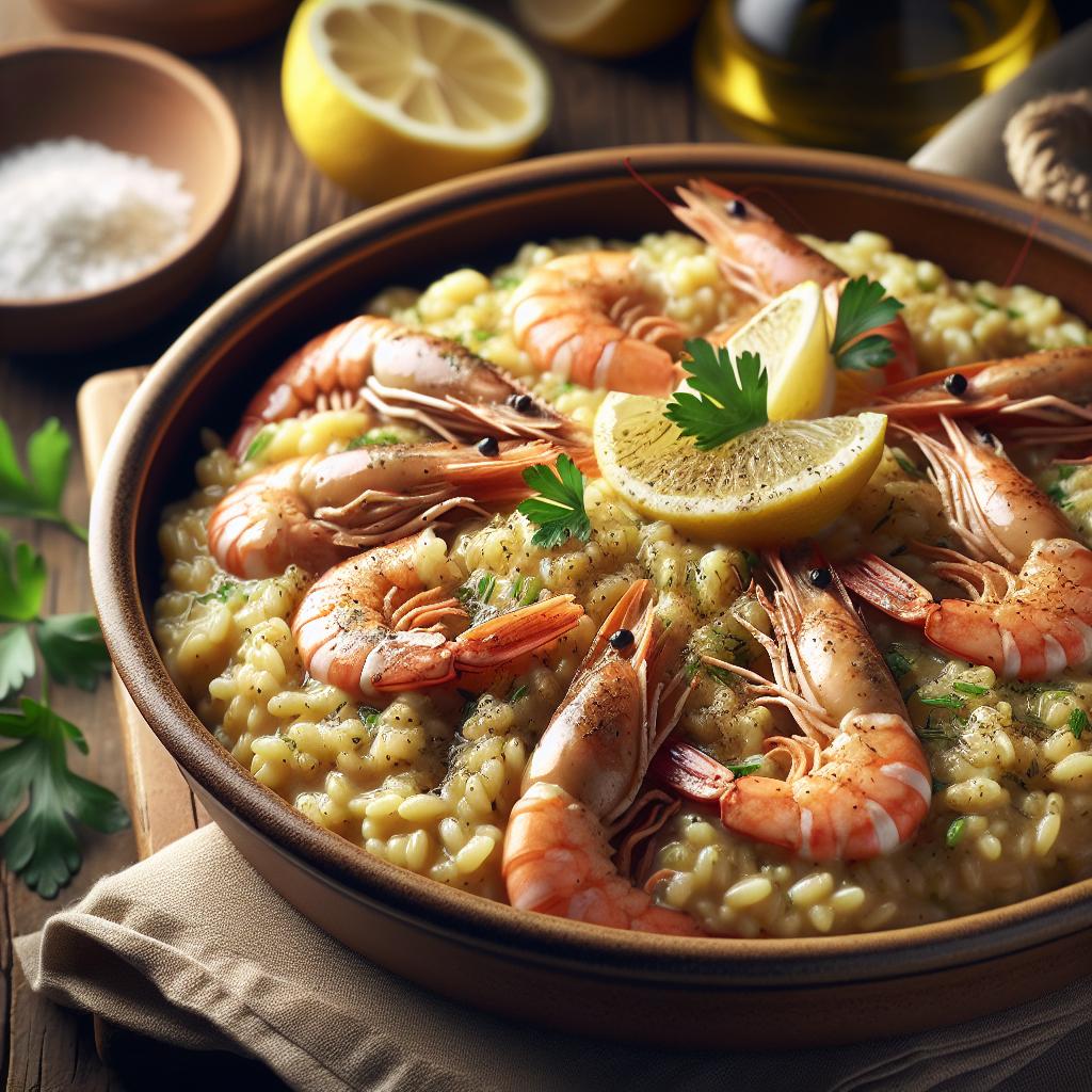Risotto a la crema de cigalas