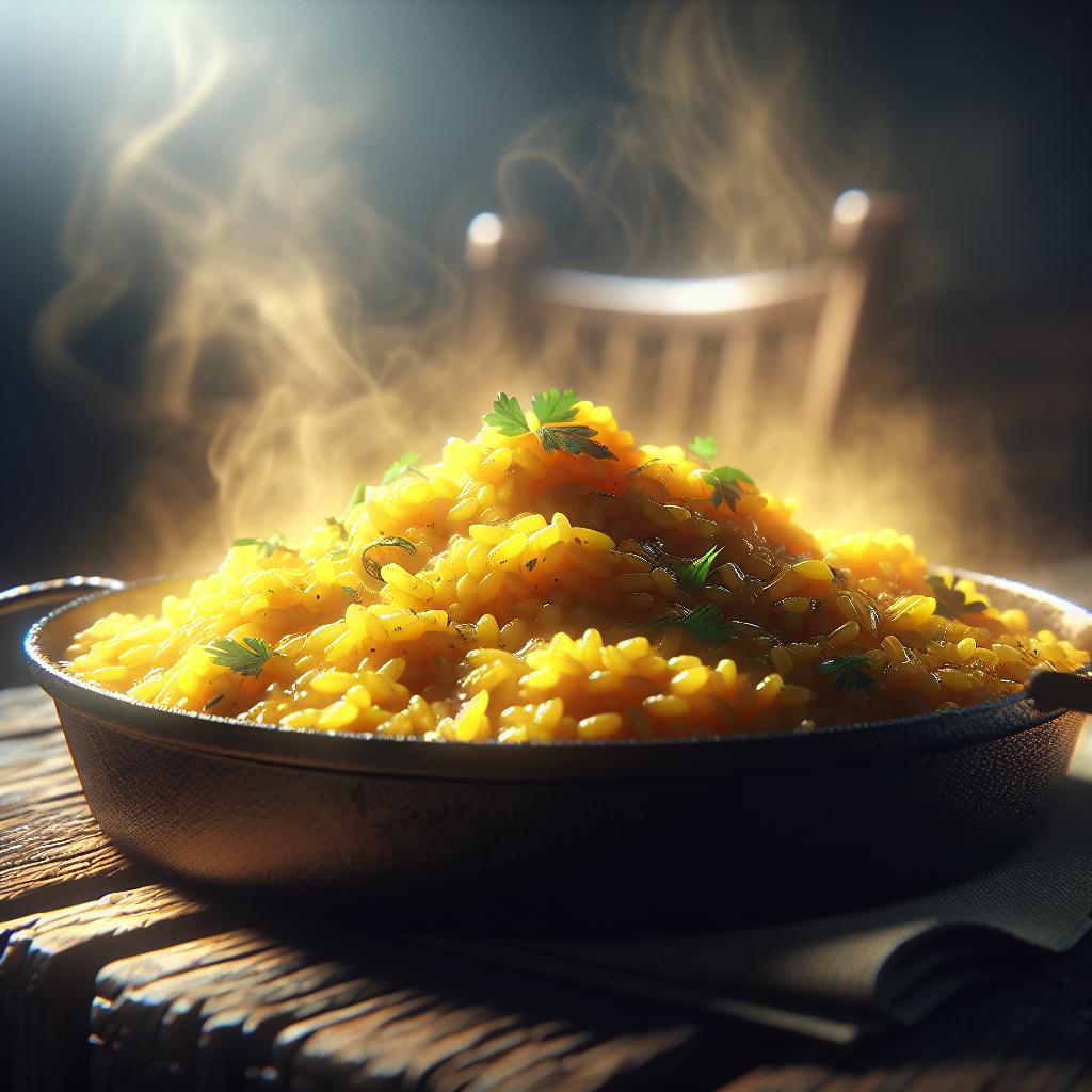 Risotto a la cúrcuma