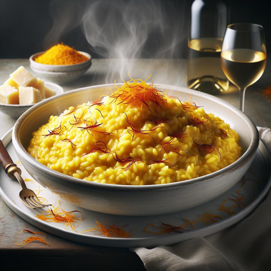 Risotto a la milanesa con azafrán