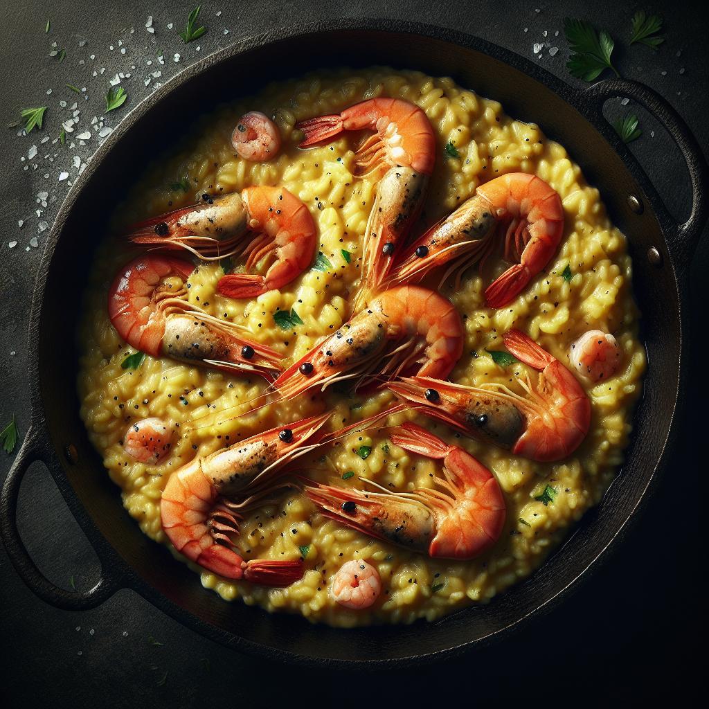Risotto con langostinos