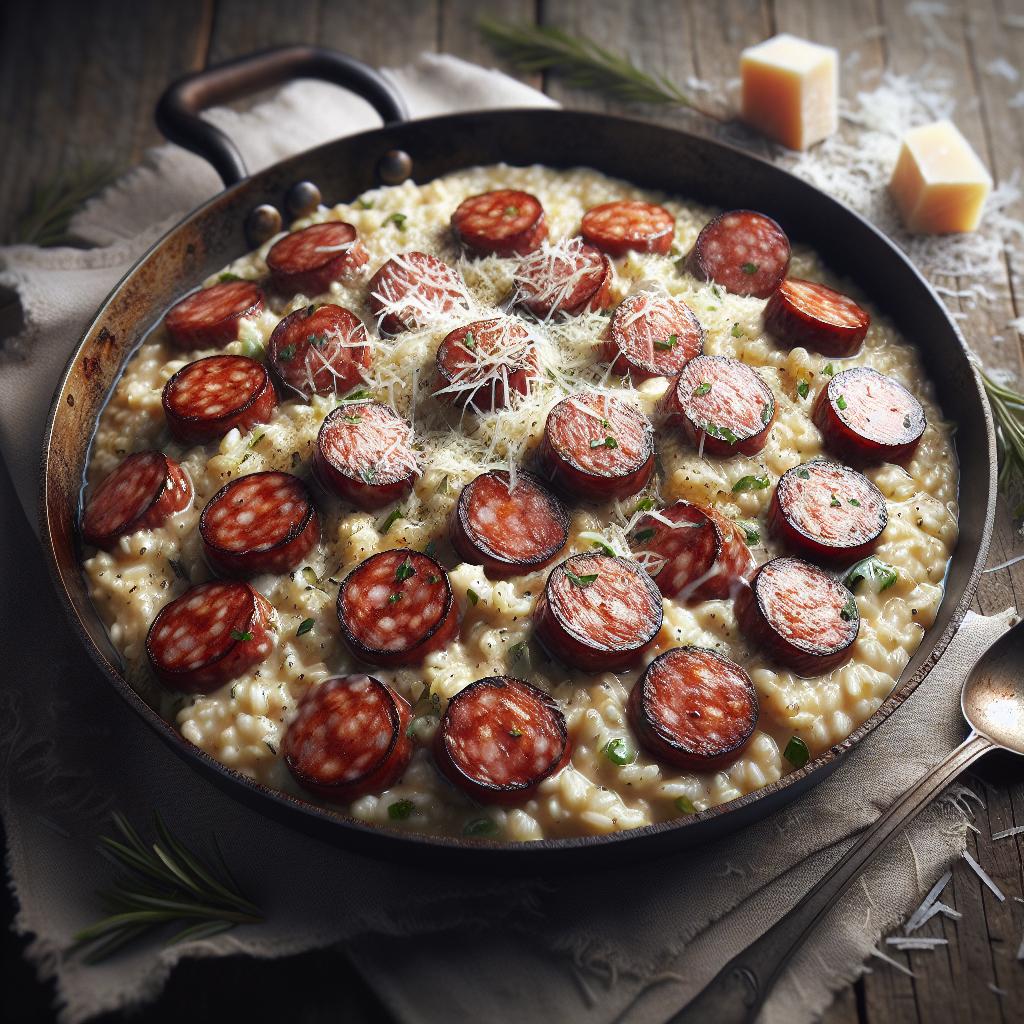 Risotto con salchicha