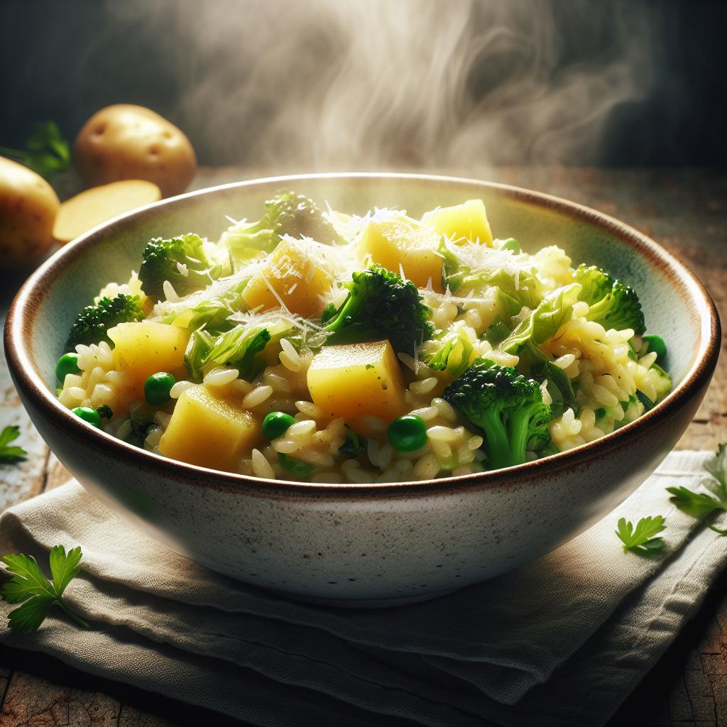Risotto con col y patatas