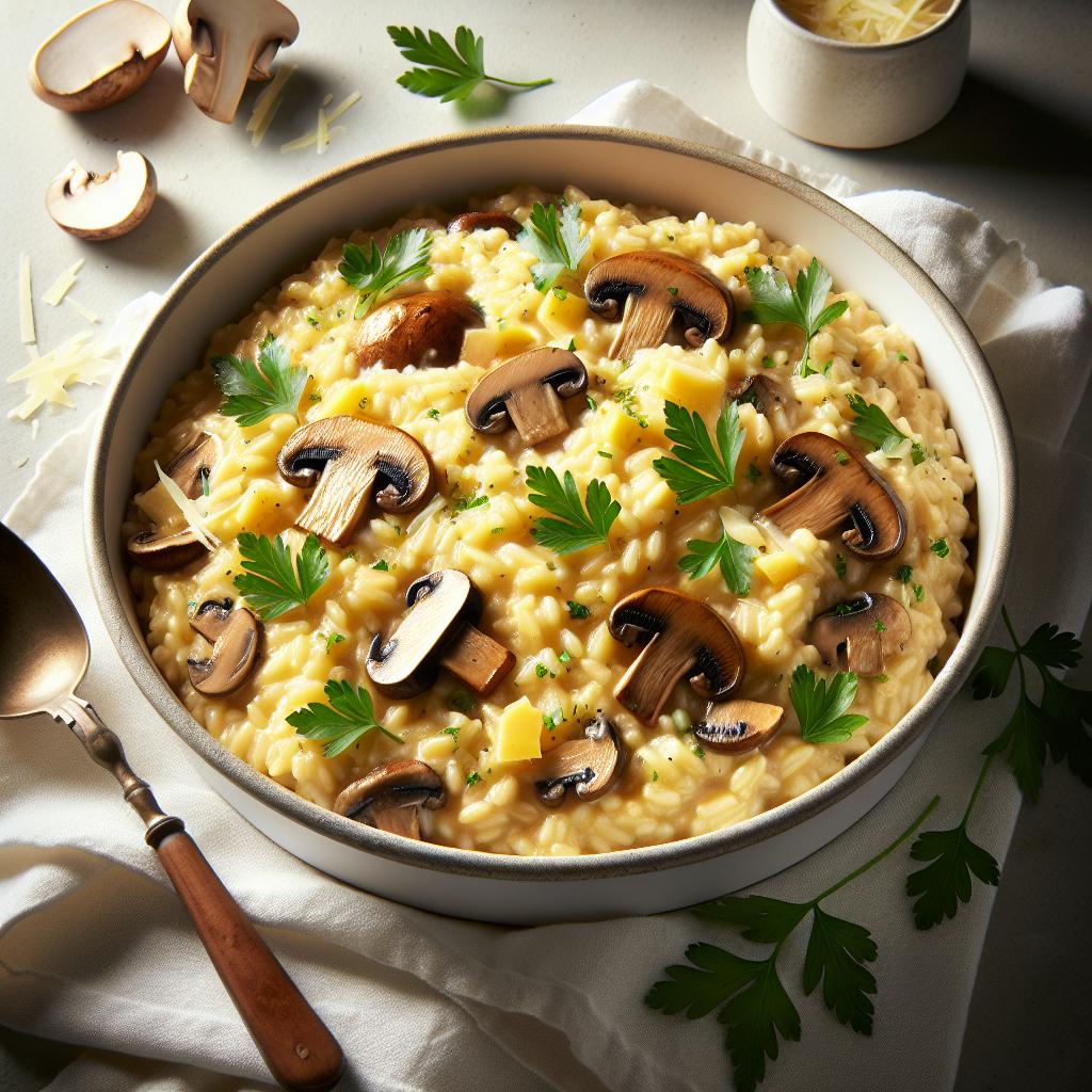 Risotto de setas y stracchino