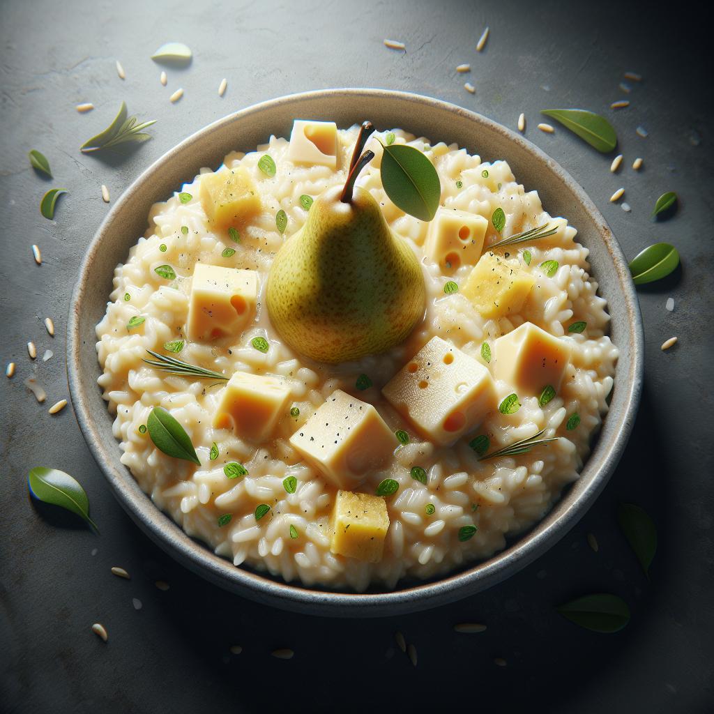 Risotto de pannerone y peras