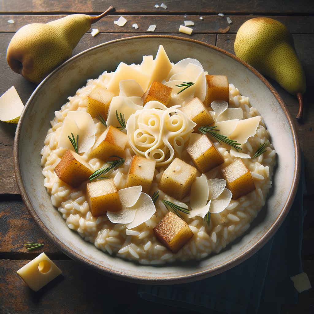 Risotto de peras y Tête de Moine