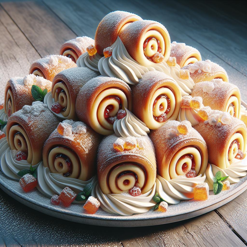 Rollitos dulces para buffet